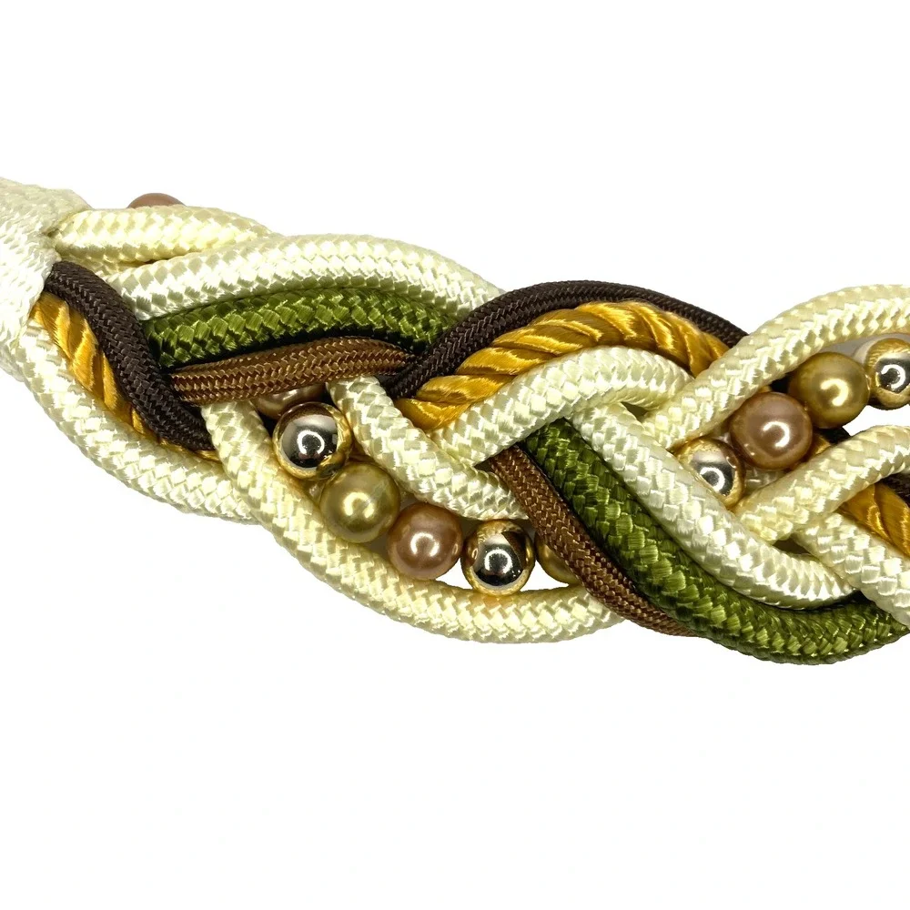 Macrame Braided Stretch Rope‎ Belt Womens 36